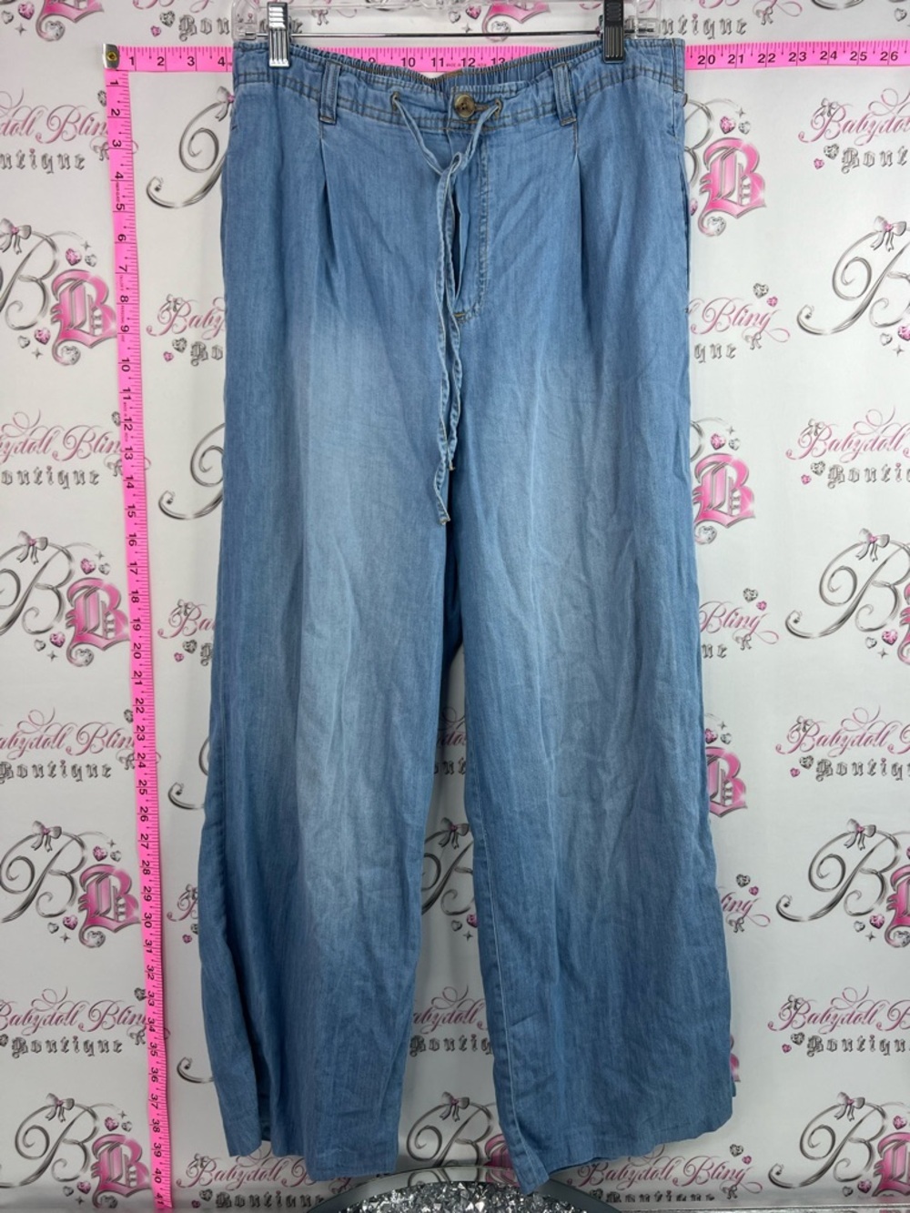 Joe Fresh pants flare leg wide Light Blue Wide Leg Flare Pants